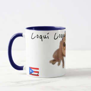 Caneca Personalizar o nome Coqui Puerto Rico Flag