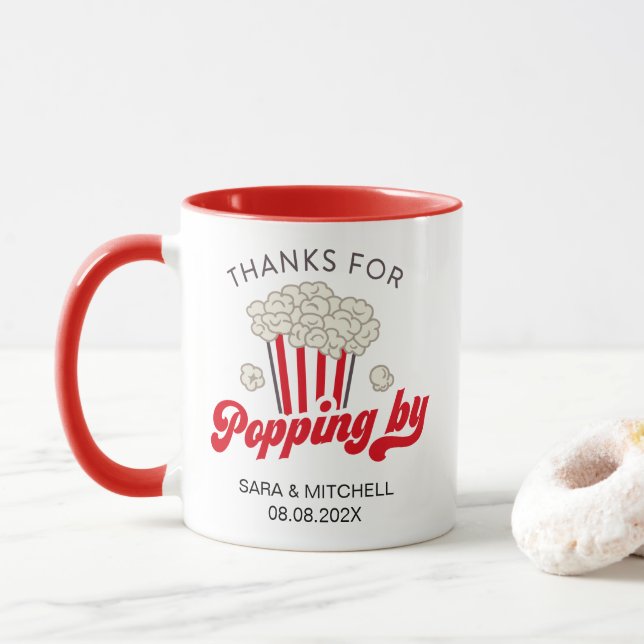 Caneca Personalizar Salvar a Data Popcorn Mug (Com Donut)