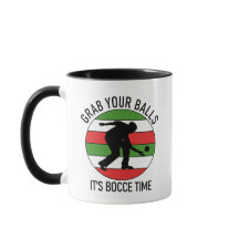 Personalizável 2 Lados (Nome) Bocce Ball Mug ITALI