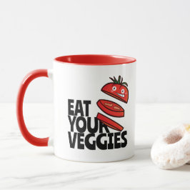 Caneca Personalizável Coma seus vegetais - Versão do toma