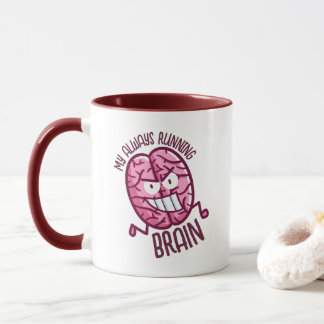 Caneca Personalizável Meu cérebro sempre em funcionamento