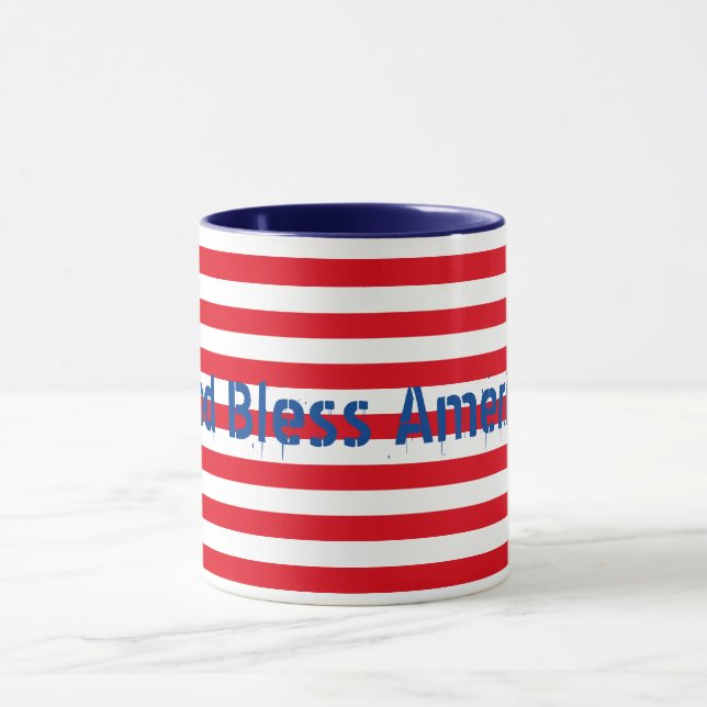 Caneca Personalizável Red White Blue "América Deus abenço (Centro)