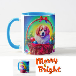 Caneca Personalize 2026 Cachorro de Natal Mais Fofo e Lea