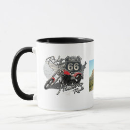 Caneca Personalize a rota de motocicleta Vintage 66