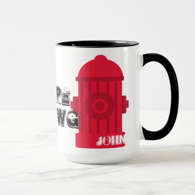 Caneca Personalize Fire Dawg Ringer Mug (Direita)
