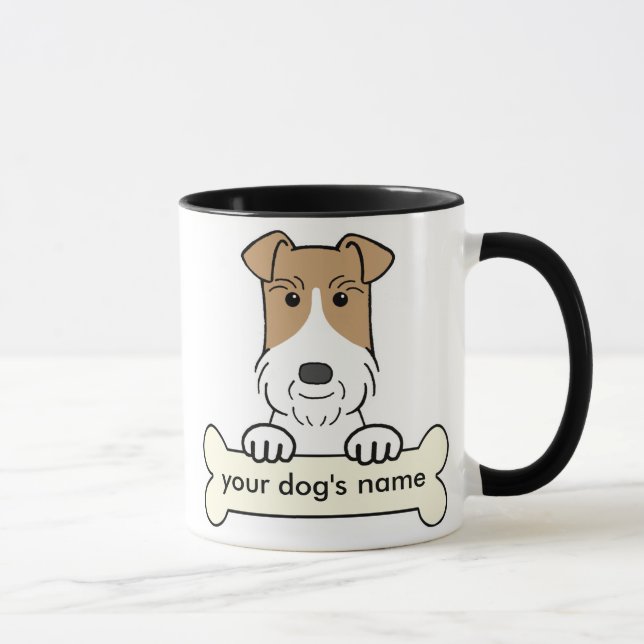 Caneca Personalize Fox Terrier do fio (Direita)