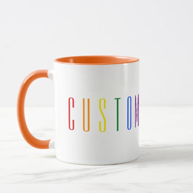 Caneca Personalize Letra de Arco-íris de 6 Letras (Esquerda)