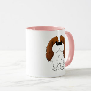Caneca Personalize o Spaniel de rei descuidado Charles de
