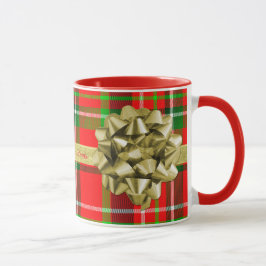Caneca Personalize: Presente e fitas de Natal do Tartan