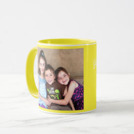 Caneca Personalize Yellow PHOTO MOPLATE Gift Coffee Mug