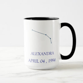 Caneca Personalized Aries Constellation Mug - Custom Zodi