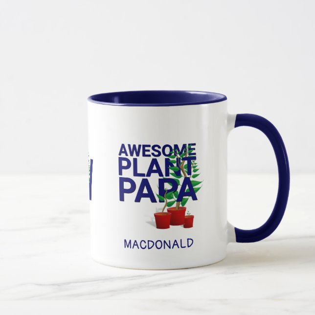 Caneca Personalized AWESOME PLANT PAPA Monogram (Direita)