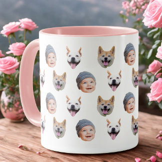 Caneca Personalized Baby Face Coffee Cup, 3 Photos      