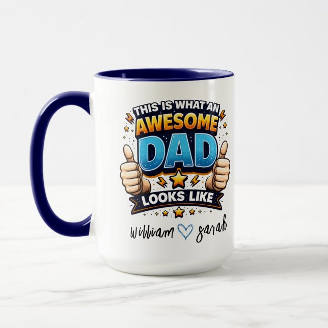 Caneca Personalized Best Daddy Ever | Custom Father’s Day (Esquerda)