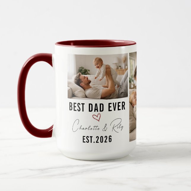 Caneca Personalized BEST DADDY Photo|Custom Father’s Day (Esquerda)
