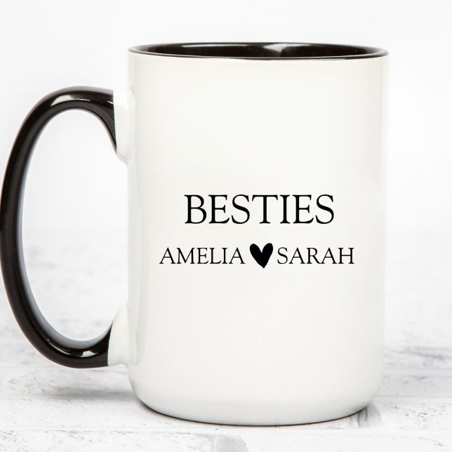 Caneca Personalized Besties Coffee Mug Best Friend Gift (Criador carregado)