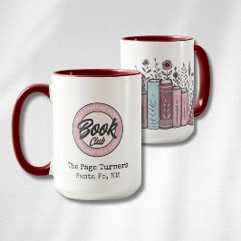 Caneca Personalized Book Club Logo & Floral