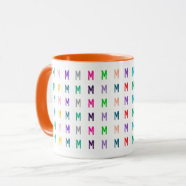 Caneca Personalized Bright and Fun Kids Colorful Monogram
