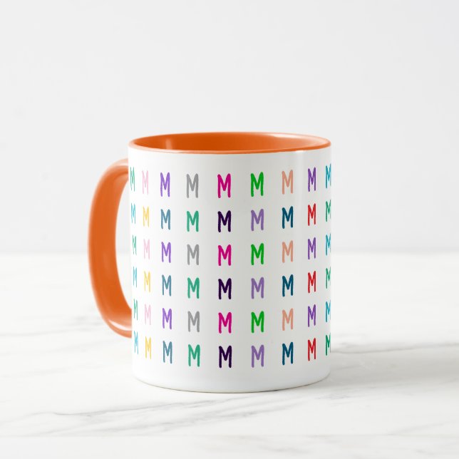 Caneca Personalized Bright and Fun Kids Colorful Monogram (Frente Esquerda)