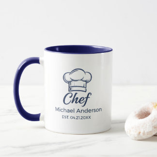 Caneca Personalized Chef Mug – Custom Name Kitchen Gift