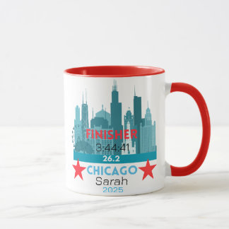 Caneca Personalized Chicago Marathon 2025 Gift For Runner