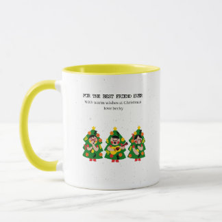 Caneca Personalized Christmas Tree  "Best Friend Ever" 
