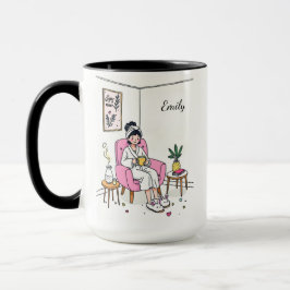 Caneca Personalized Cozy Friend Gift Cute Relaxing Self