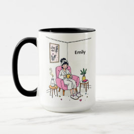 Caneca Personalized Cozy Mom Coffee Gift Cute Relaxing