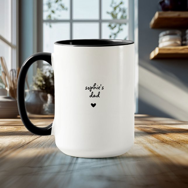 Caneca Personalized Dad Cute Minimalist New Father's Day (Criador carregado)