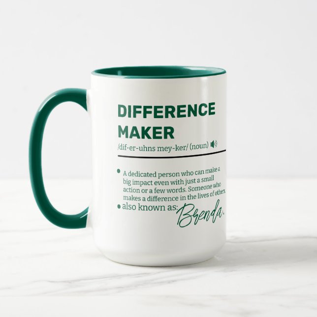 Caneca Personalized Difference Maker Mug, Appreciation  M (Esquerda)