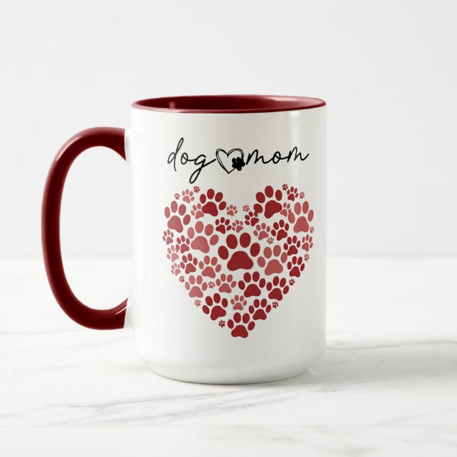 Caneca Personalized Dog Mom – Custom Name Mother’s Day (Esquerda)