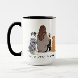 Caneca Personalized Dog Mom – Custom Name Mother’s Day