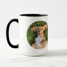 Caneca Personalized Dog Photo with Text | Custom Gift