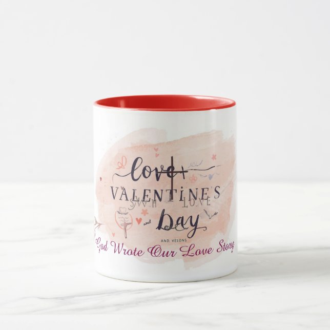 Caneca Personalized Faith-Based Valentine Gift | God Wrot (Centro)