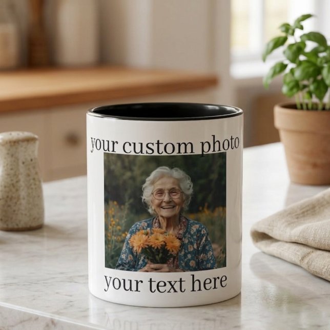 Caneca Personalized Grandma Mug Custom Photo Gift (Criador carregado)