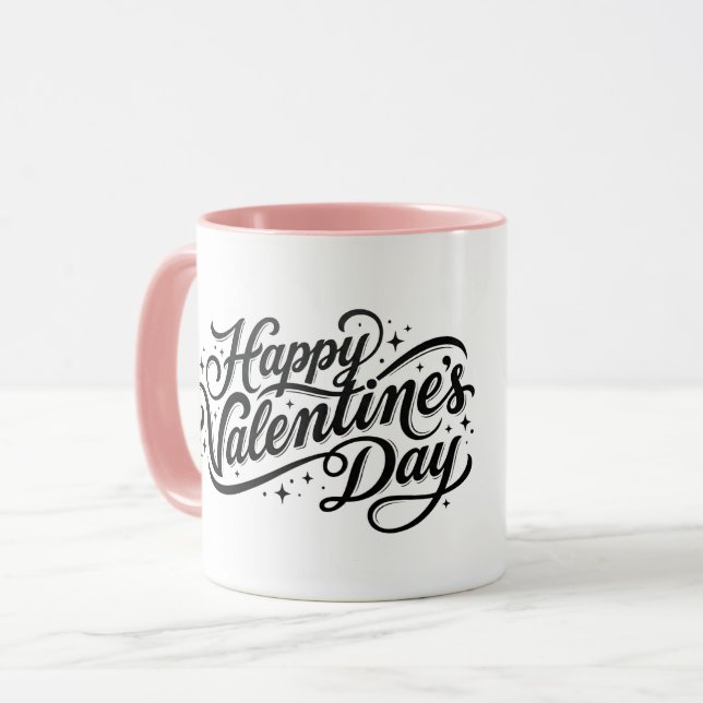 Caneca Personalized Happy Valentine's Day Custom Mug (Frente Esquerda)