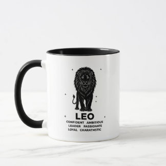 Caneca Personalized Leo Zodiac sign Name and traits