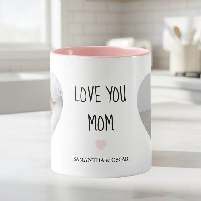 Caneca Personalized “Love You Mom” Photo | Custom Gift (Criador carregado)
