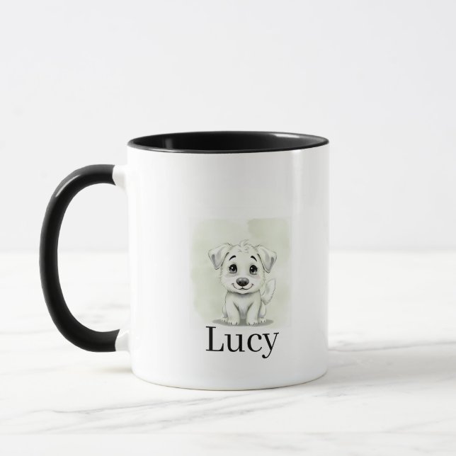 Caneca Personalized Modern Pet Mug With Minimal Typograph (Esquerda)