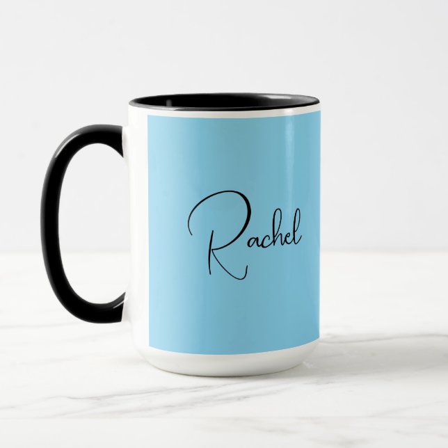Caneca Personalized Name in Blue Background (Esquerda)