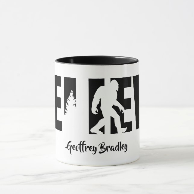 Caneca Personalized name Sasquatch Cryptid Believe  (Centro)