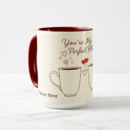 Caneca Personalized Perfect Blend Heart Couple