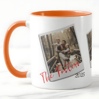 Caneca Personalized Polaroid Family Photo - Modern gift