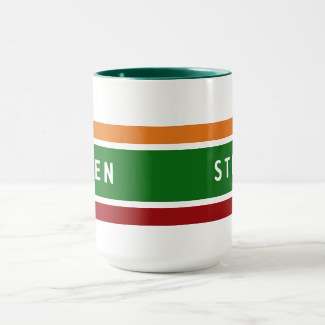 Caneca Personalized Retro Gas Station Name Coffee Gift (Centro)
