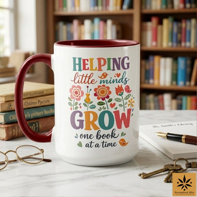 Caneca Personalized School Librarian | Happy School  (Personalized School Librarian | Happy School Mug
)