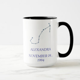 Caneca Personalized Scorpio Constellation Mug - Custom St