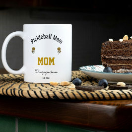 Caneca Personalized Simple Modern Pickleball Mom Gift 