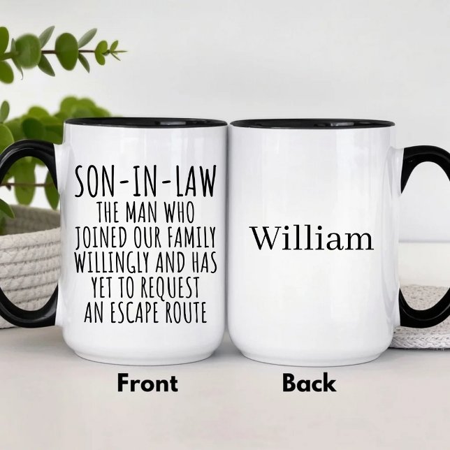 Caneca Personalized Son in Law  (Criador carregado)