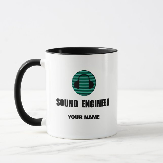 Caneca Personalized Sound Engineer Audio Engineering (Esquerda)