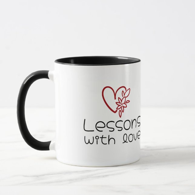Caneca Personalized Thank You Teacher Heart Frame (Esquerda)